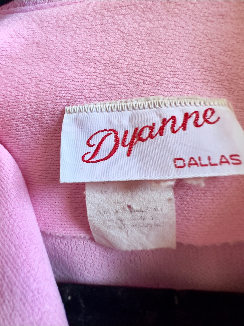 1960 - 70’s Vintage Women's Pink Button-Front Lace Sleeve Dress by Dyanne Dallas - Picture 7 of 7